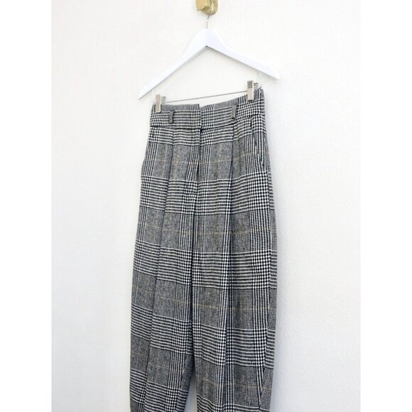 NEW! J.Crew  Wool Blend Houndstooth Trouser Pants Black White SZ 2 - Picture 6 of 11